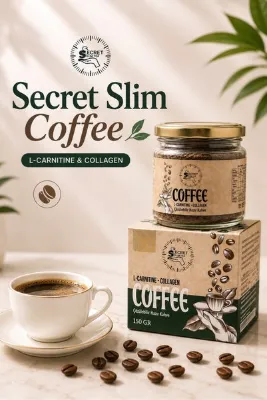Secret Slim Coffee L-Carnitine ve Kolajen İçeren Çözünebilir Hazır Kahve 150 Gr – Sade ve Sütlü Aroma Seçenekli