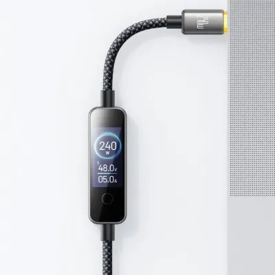 Mcdodo CA-8750 240W Type-C To Type-C TFT Ekranlı Şarj Kablosu 1.2m Siyah