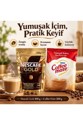Nescafé Gold 100 g + Nestlé Coffee Mate 500 g 2'li Kahve Keyif Seti