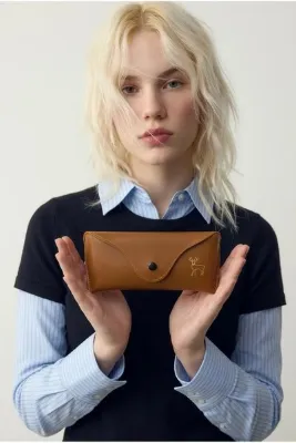 TATA CRAFT Büyük Unisex Özel Tasarım Gözlük Kılıfı Suni Deri Özel İşçilik Trend Gözlük Aksesuarı Kabı