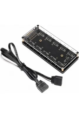 EBG Elektronik Argb Rgb LED 3 Pin 11 Port 5V Sata Power Güç Fan Çoklayıcı Şerit Hub Kablo Splitter