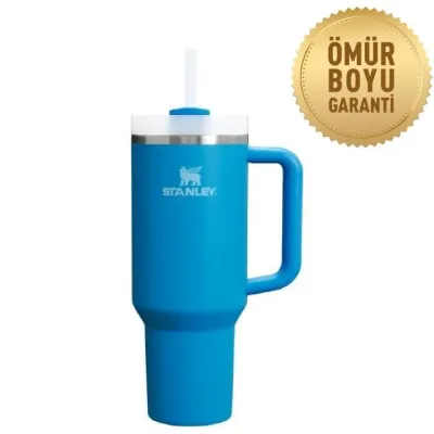 Stanley The Quencher Flowstate Tumbler Pipetli Termos Bardak 1.18 Litre Azure