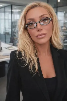 Kokoni Eyewear Siyah Zemin Üzerine Blossom Handpainted Kokoni Çerçeve