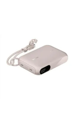 Belkin Taşınabilir Şarj Cihazı, 10K mAh USB-C İnce Güç Kaynağı, 2 USB-C Port, Dijital Pil Göstergesi