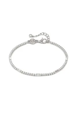 NOMİNATİON 925 ayar gümüş TENNIS ve kübik zirkonyadan yapılmış PETIT SPARKLE bileziği SILVER