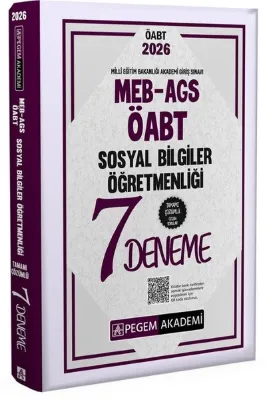 2026 MEB AGS ÖABT Sosyal Bilgiler Öğretmenliği Tamamı Çözümlü 7 Deneme