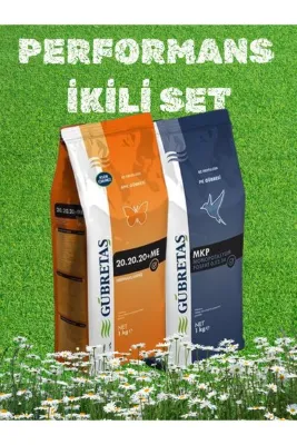 GÜBRETAŞ İKİLİ SET Bitki Çiçek Ağaç Çim Bakım Yaprak Gübresi Seti 20.20.20+ME 1 KG + 0.52.34 MKP 1 KG