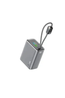 Ttec ReCharger Pro TFT 15.000mAh PD 20W USB-C ve Lightning Dahili Kablolu Taşınabilir Hızlı Şarj Aleti Powerbank 2BB280UG