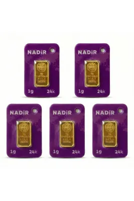 Nadir Gold 1 Gram Külçe Altın (5 adet) 995 Saflık Sertifikalı