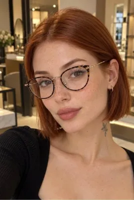 PİYESBOUTİQUE ELTAN- MAVİ IŞIK KORUMALI CAT EYE KADIN GÖZLÜK OPTİK UYUMLU CAMI DEĞİŞEBİLİR KILIF VE BEZ HEDİYE
