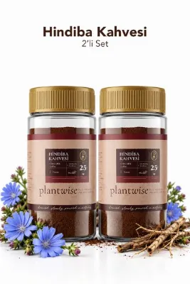 Plantwise 2'li Hindiba Kahvesi | %80 Hindiba %20 Kahve | 100g Cam Kavanoz