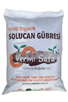 Vermisafa Organik Solucan Gübresi 20 Kg Tarım Bakanlığı Onaylı Tüm Bitkileriniz Için Güçlü Ve Etkili...
