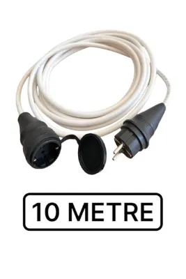 VECTROL Evden Elektrikli Araba Şarj Uzatma Kablosu - Topraklı %100 Bakır 3 x 2.5 mm BEYAZ (5-100 METRE)
