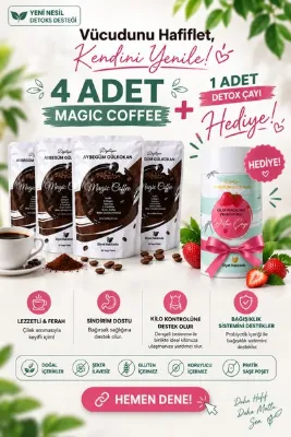 Diyet Hakkında MAGİC COFFEE Kolajenli Form Kahve DYT Aybegüm GÜLKOKAN MEGA SET (DETOX ÇAYI HEDİYESİ İLE )