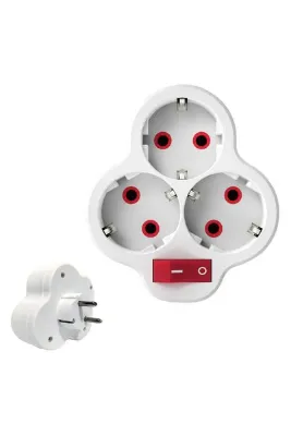 Üçlü Golyat Priz Toprakli Anahtarli Fetih 117-03