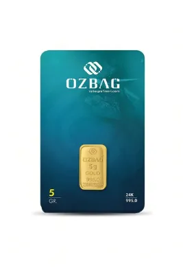 Topaloğlu 5 Gram 24 Ayar 995 Külçe Altın – Sertifikalı