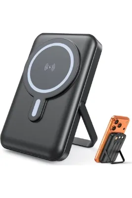 aheaks 13000 mAh 25w Hızlı Şarjlı Powerbank Tüm modellere Uyumlu Type-c Lightning ve USB Kablolu Stant Powerbank