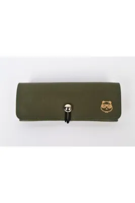 Lilith Unisex Haki Tasarım Gözlük Kabı