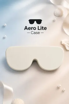 AEROLİTE CASE Esnek Koruyucu Beyaz Silikon Gözlük Kılıfı
