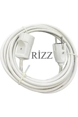 RİZZ 30 METRE TEKLİ BEYAZ RENK 3x2,5 MM CCA TTR TOPRAKLI KAUÇUK SEYYAR ELEKTRİK KABLOSU