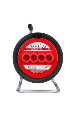 SAMURAY Seyyar Makaralı Uzatma Kablosu 3x2,5mm 50 mt - 32550
