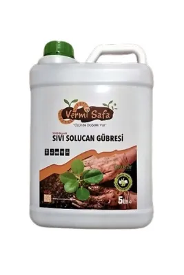 Vermisafa Organik Doğal Konsantre Sıvı Solucan Gübresi 5 Lt. Tüm Bitkileriniz Için Besleyici Güçlü, Etkili...