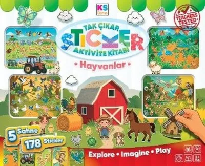 Hayvanlar Tak Çıkar Sticker Kitabı
