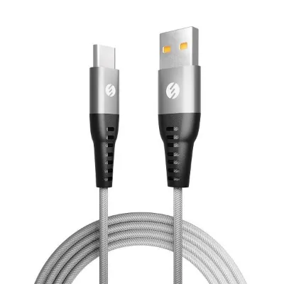 S-link SL-STM55T 3A Fast Şarj Type-C Silver Data + Sarj Kablosu