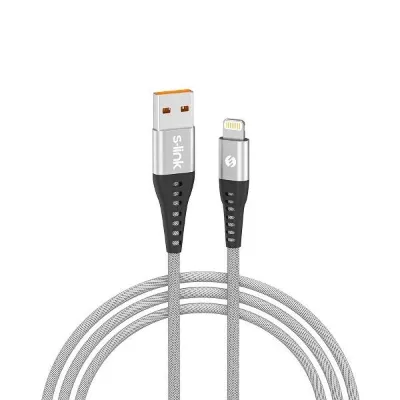 S-link SL-STM55L 3A Fast Şarj Lightning Silver Data + Sarj Kablosu