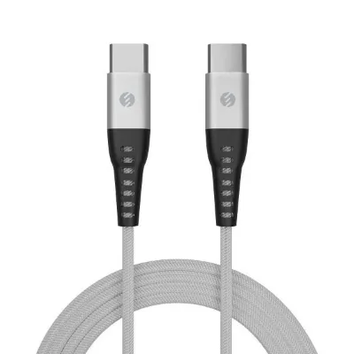 S-link SL-STM55TP 3A Fast Şarj TYPCE TO TYPCE Silver Data + Sarj Kablosu