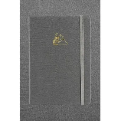 VJ Bujo Keten Çizgili Defter 96 Yaprak 150 g Gri