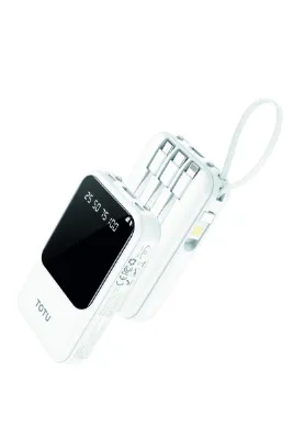 Totu PB-1010 10.000 mAh Lightning/Type-C/Android Micro Dijital Ekranlı Hızlı Şarj Powerbank