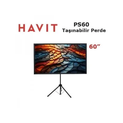 Havit PS60 Taşınabilir Ayaklı Projeksiyon Perdesi 60 İnç Beyaz