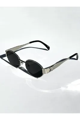 BRILLIAEYEWEAR NADİA GÜMÜŞ SİYAH UV-400 KORUMALI CAM UNİSEX GÜNEŞ GÖZLÜĞÜ