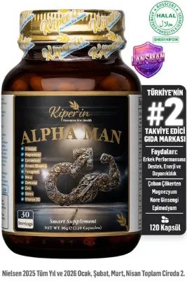 Kiperin Alpha Man | Premium Erkek Formula | 120 Kapsül
