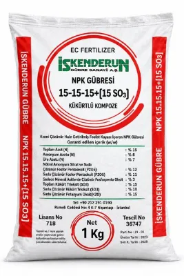 İSKENDERUN GÜBRE 15-15-15+15SO3 gübresi 1 kg