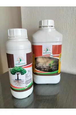 AGROBOX Liquid Hümik Asit Bitkisel Ve Hayvansal Organik Gübre 5lt Amino Asit (KÖK GÜÇLENDİRİCİ) 1lt