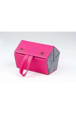 Look Rich Barbie Edition El Yapımı Deri 5'li Gözlük Taşıma ve Saklama Çantası- Pembe