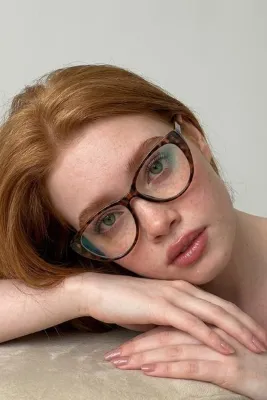 REN EYEWEAR Senta Mavi Işık Korumalı Ekran Gözlüğü 50 Ekartman Cat Eye Desenli Bilgisayar Gözlüğü Blue Block