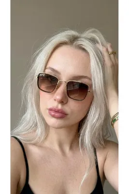 funeyes Edda Small Köşeli (Küçük Güneş Gözlüğü )UV400 Koruma Metal Çerçeve Kasa ve Sap Pinterest model