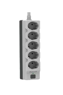 Dotvolt Beşli 1.5 Metre Kablolu Akım Korumalı Priz Beyaz Anahtarlı