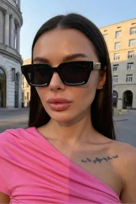 Eyesofia Di Carlo Siyah Kare Unisex 2025 Yeni Sezon Güneş Gözlüğü