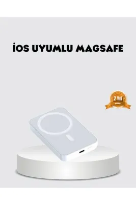 izbul MagSafe Uyumlu Kablosuz Batarya – 27W Hızlı Şarj Destekli Kompakt Güç Bankası
