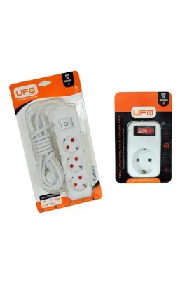 UFO Akım Korumalı Set Beyaz 1.5 Mt Ve Tekli Akım Korumalı