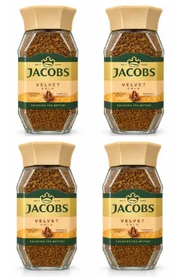 Jacobs Velvet Gold 100 gr Çözünebilir Kahve x 4 Adet