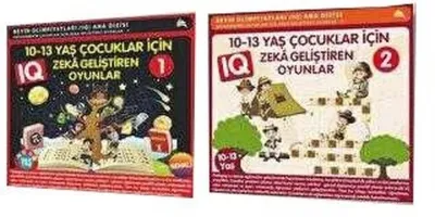 10 - 11 - 12 - 13 Yaş ve Üstü Çocuklar İçin IQ Zeka Geliştiren Akıl Oyunları Seti - 2 Kitap Takım