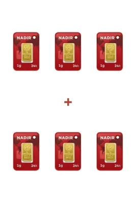 Nadir Gold 24 Ayar 6 Gram Külçe Altın (6 Adet 1 Gram Külçe Altın )