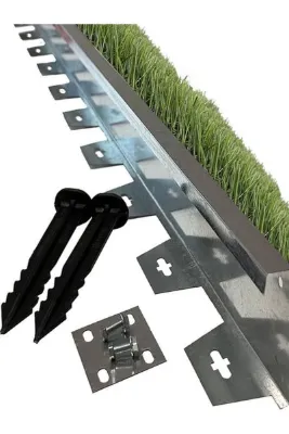 Garden Sert Düz Metal Galvaniz Çim Ayırıcı 20 M 10 x 2 M Çim Sınırlayıcı Çim Ayracı Çim Ayırıcı