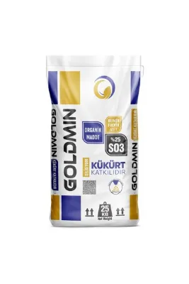 ORGÜB GOLDMİN 25 KG Toprak Düzenleyici Organik Madde, Hümük+Fülvik Asit, Silisyum ve Kükürtlü Gübre